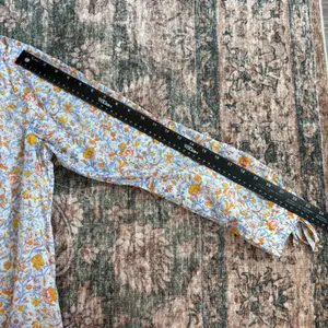 J. Crew Floral Peasant Dress M Long Sleeve Keyhole Belted Cottage Fall Boho thumbnail 5