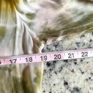 Young Fabulous & Broke Tie Dye‎ Mini Dress Womens Small Yellow Boho Bell Sleeve thumbnail 8