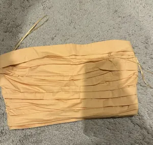 Abercrombie Orange strapless top thumbnail 1