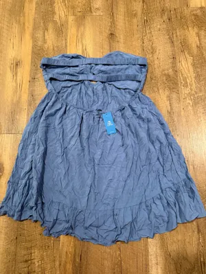 NWT Cupshe Strapless Looking Good Blue Mini Dress XL thumbnail 4