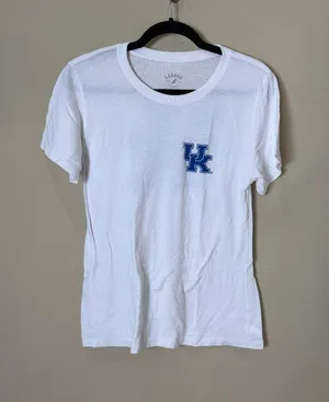 UK Wildcats University of Kentucky Logo Round Neck Tee T Shirt Top Size Large thumbnail 1