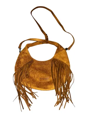 Wrangler Suede Fringe Crossbody Bag in Tan NWT thumbnail 1