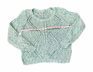 Vintage American Eagle Outfitters Teal Blue Mint Green Knit Sweater Sz S thumbnail 1