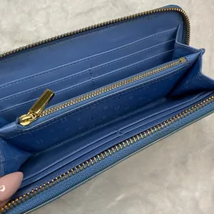 TORY BURCH Blue Patent Leather Zip Around Wallet thumbnail 7