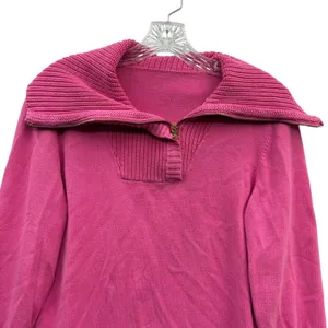 Y2K Lauren Ralph Lauren Womens Pink Half Zip‎ Mock Neck Pullover Sweater Size MD thumbnail 5