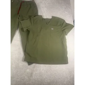 figs mens tansen jogger Large Short Pants scrubs set Dark Olive chisec top Large thumbnail 3