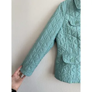 Ann Taylor Loft Women's Mint Green Quilted Puffer Jacket Lightweight Size‎ 10 thumbnail 4