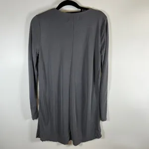 Abercrombie & Fitch‎ Womens Grey Long Sleeve Pocket Tunic Top Medium T-Shirt thumbnail 6