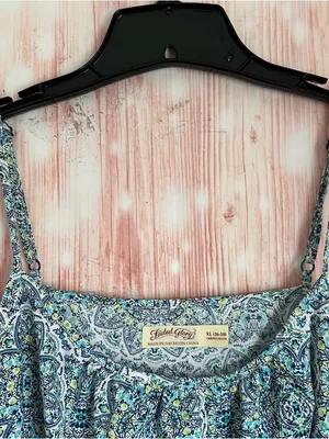 Faded Glory Medallion Blue Mandala Print Swing Tank Top Size XL thumbnail 4