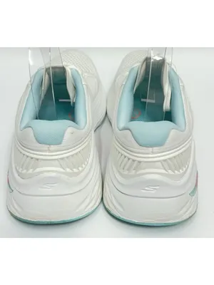 Skechers GOrun Max Cushion Slip-ins Shoes Womens Size 7.5 White Aqua 128923 EXC thumbnail 5