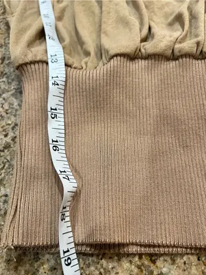 COMMENSE NWT Sold Out Khaki Taupe Gathered Top & Flowy Maxi Skirt Set XS thumbnail 6