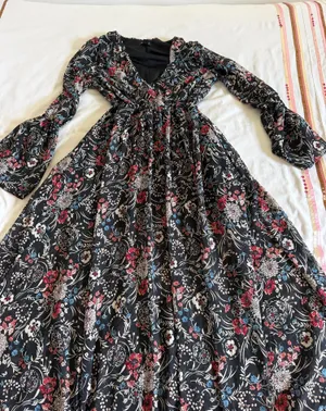ASOS Tall Dress Maxi Floral Black thumbnail 1