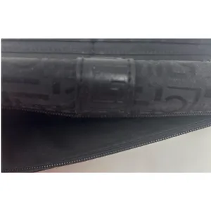Liz Claiborne Women's‎ Black Tri Fold Wallet Monogram Fabric Pattern thumbnail 4