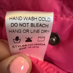 Hot Pink Quilted Puffer Snap Button Vest Size L thumbnail 5