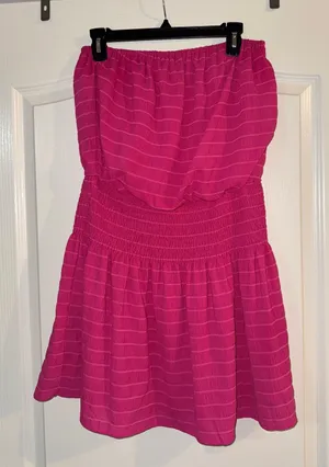 Pink Strapless Dress thumbnail 1