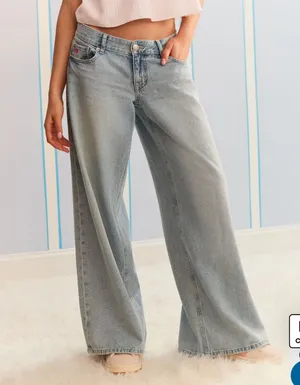 Aeropostale Demetra Super Low Rise Ultra Wide Leg Jeans thumbnail 1