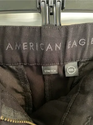 American Eagle Outfitters Black Curvy Wide Leg Dress Trousers Stretch Size 16L thumbnail 2