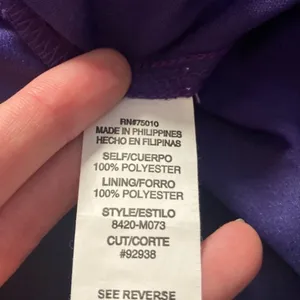 Vintage Y2K City Triangles Purple Asymmetrical Ruffle Formal Dress Medium thumbnail 9