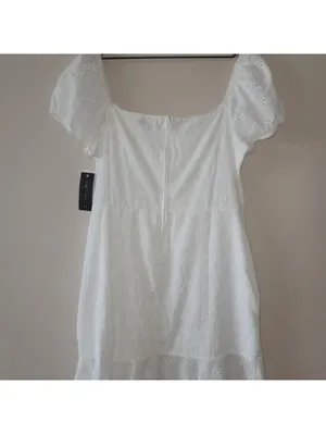 City Triangles White Eyelet Mini Dress NWT SZ 19 Cotton thumbnail 8