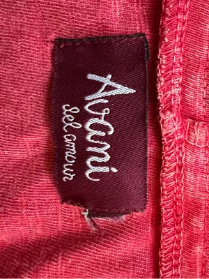 Avani del Amour xl boho hooded cotton embroidered top pink red thumbnail 10