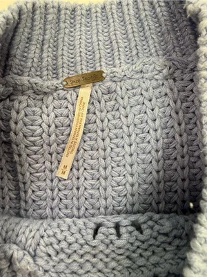 Free People Lavender Blue Cropped Crew Sweater thumbnail 5