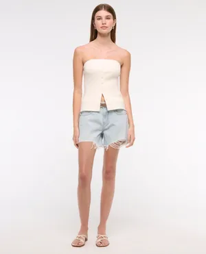 Abercrombie Baggy A-Line Denim Shorts thumbnail 6