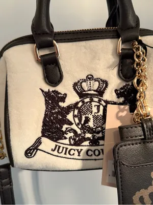 NWT Juicy Couture Crystal White Classic Scottie dog mini satchel bag thumbnail 3