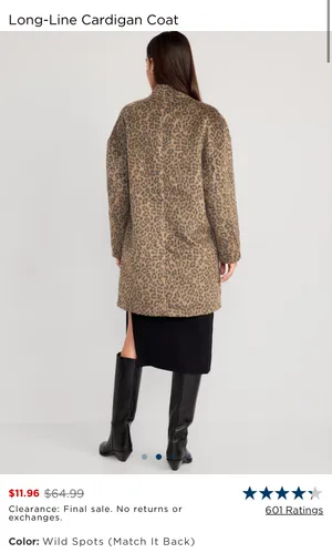 Old Navy Wool Blend Coat Grey thumbnail 4