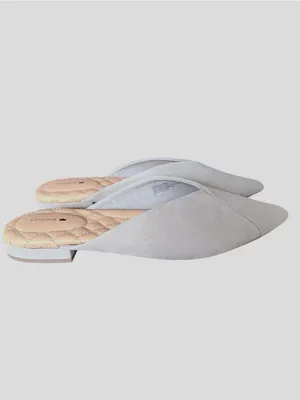 Birdies The Swan Light Gray Suede Mules size 8 thumbnail 3