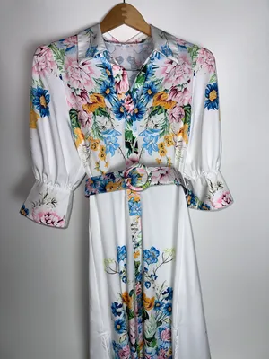 White Floral Maxi Dress Multiple thumbnail 12