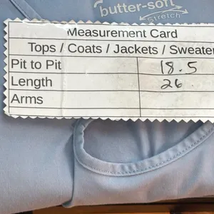 Butter-Soft Scrub Top‎ Baby Blue Small thumbnail 7