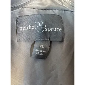 Market & Spruce‎ Grey Quilted Zip Up Vest Mock Neck WECSH004 Womens XL thumbnail 3