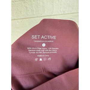 Set Active Sculptflex‎ Seamless Leggings Ribbed in Canyon Mauve Size Small thumbnail 4