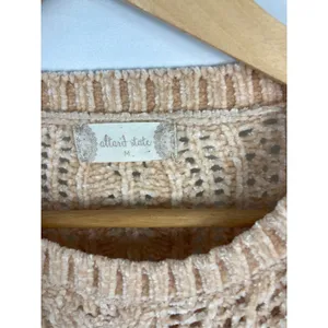 Altar'd State Plush Cable Knit Tan Sweater Size Medium thumbnail 3