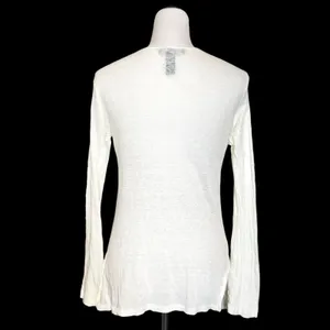 Vintage Y2K INC Linen Beaded Embroidered Top Sz M Whimsigoth Fairy Grunge Black thumbnail 8