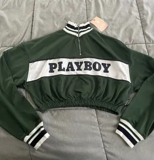 Playboy Cropped Missguided Sweatshirt thumbnail 1