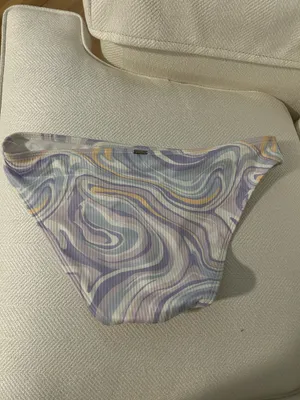 Hollister Swim Lavender and white Bikini bottom thumbnail 2