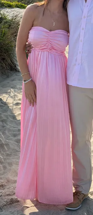 Pink long dress thumbnail 1