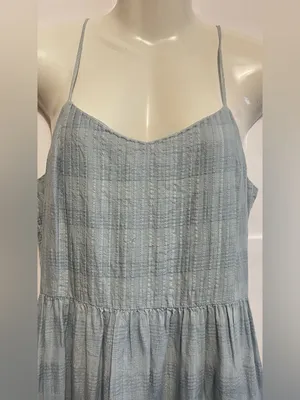 Madewell Light-to-Dark Blue Ombre Spaghetti-Strap Maxi Dress thumbnail 5