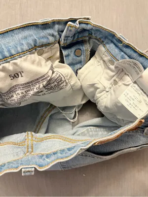 Levi’s 501 Light Wash High Rise Denim Shorts 27” Waist thumbnail 5