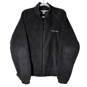 Columbia Womens Black Full Zip Fleece Jacket Mock‎ Neck WL6114 Large thumbnail 1