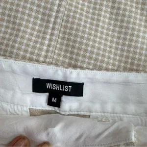 Wishlist‎ Size M Matching Blazer & Short Set Tan Cream Checkered Neutral Office thumbnail 4