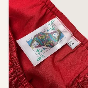 Queen of Sparkles Red Metallic Smocked Top and Ruffle Shorts Set Medium thumbnail 3