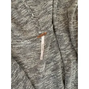 Free People For Keeps Cardigan Salt & Pepper Combo Gray Asymmetrical Hooded Sz M thumbnail 7