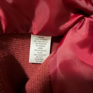 Croft & Barrow Women Burgundy Quilted Zip Up Vest Ribbed Sides Faux Suede Trim L thumbnail 4