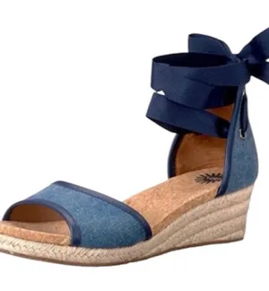 UGG Amell Wedge Denim Heels thumbnail 1