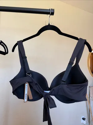SKIMS NWT Signature Swim Ultimate Push Up Bikini Top - Onyx size L thumbnail 5