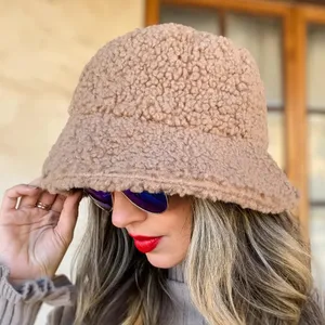 Shearling Teddy Bucket Hat NWT thumbnail 1