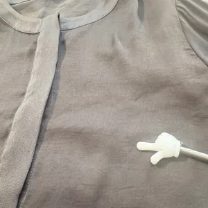 Rag & Bone Silk Sheer Hi Low Blouse Taupe Long Sleeve‎ Top S Minimalist Designer thumbnail 16
