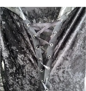 Gothic Whimsigoth Vampire Bride Witch Hooped Gown Dress Jrs. Large 12-14 thumbnail 11